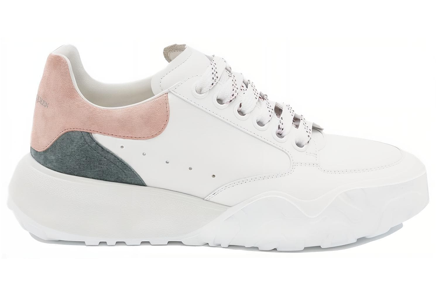 Alexander McQueen Court Trainer White Taffy Blue Shell Pink