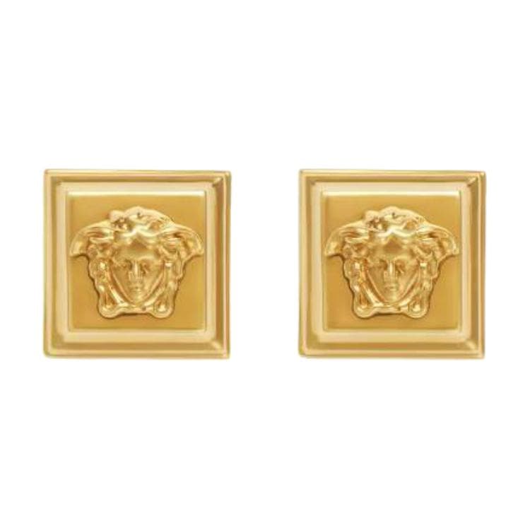 Versace Medusa square earrings Bright Gold