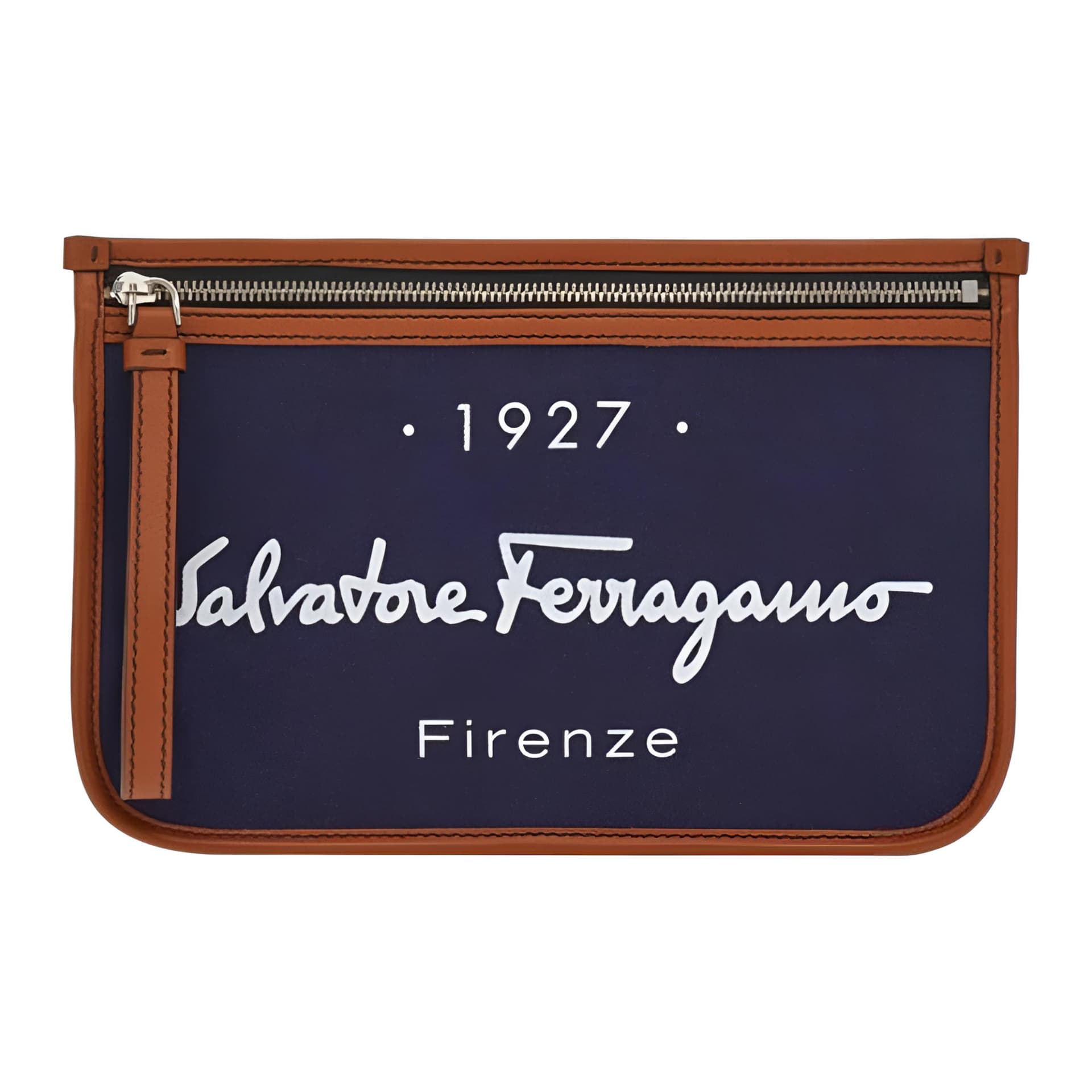FERRAGAMO Fabric With Clutch Blue Shopping Bag Set(Basic Set+Shopping Bag)