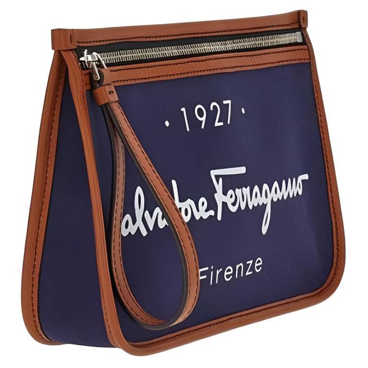 FERRAGAMO Fabric With Clutch Blue