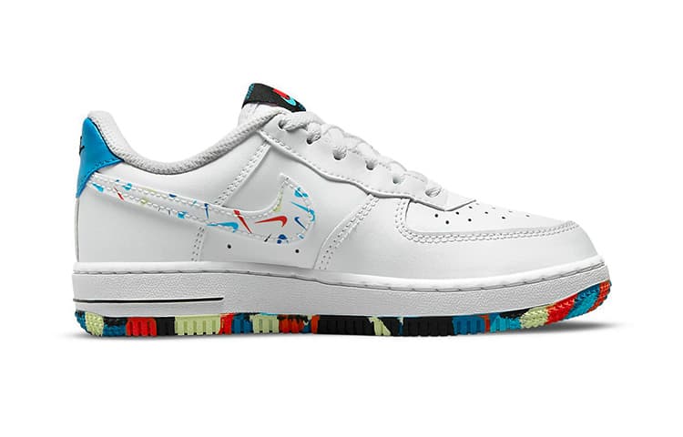 Nike Air Force 1 LV8 3 White Blue Black Children Aged 3 7 Years Old
