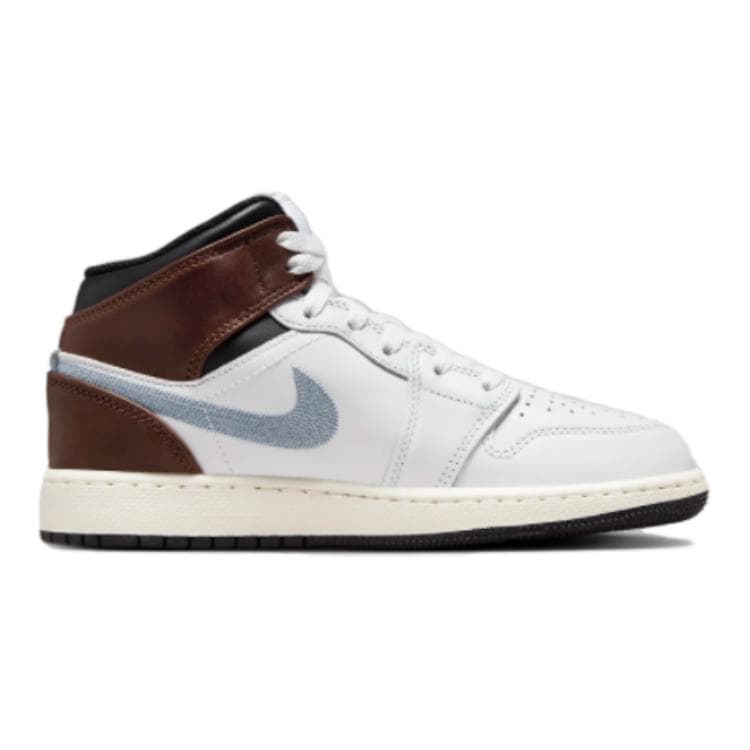 Jordan 1 Mid SE White Brown Blue Grey GS