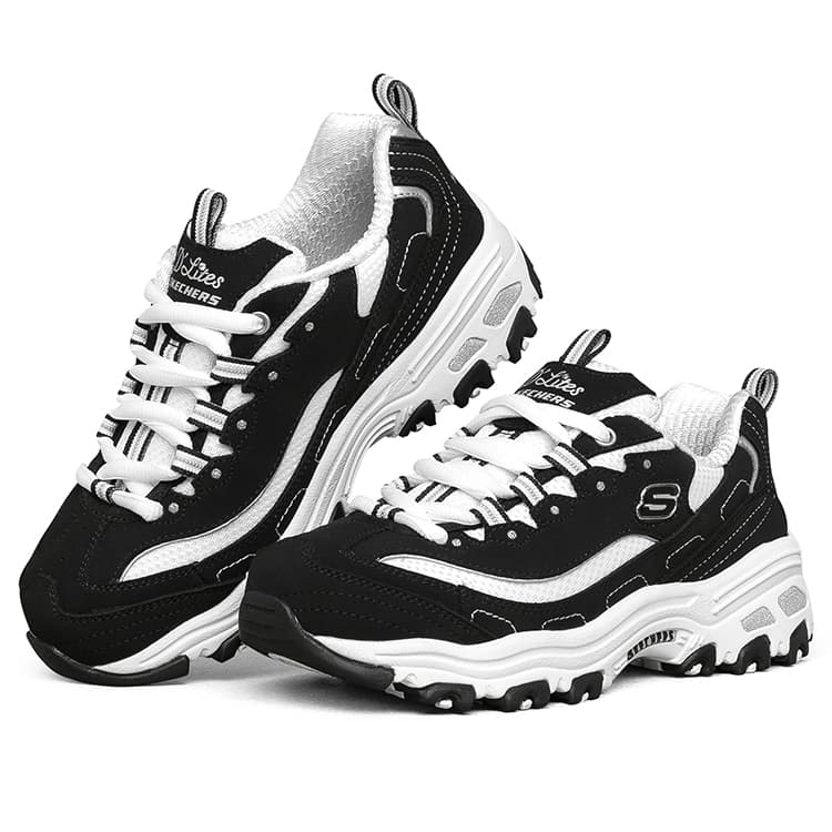 Skechers Lifestyle Black White Teenagers