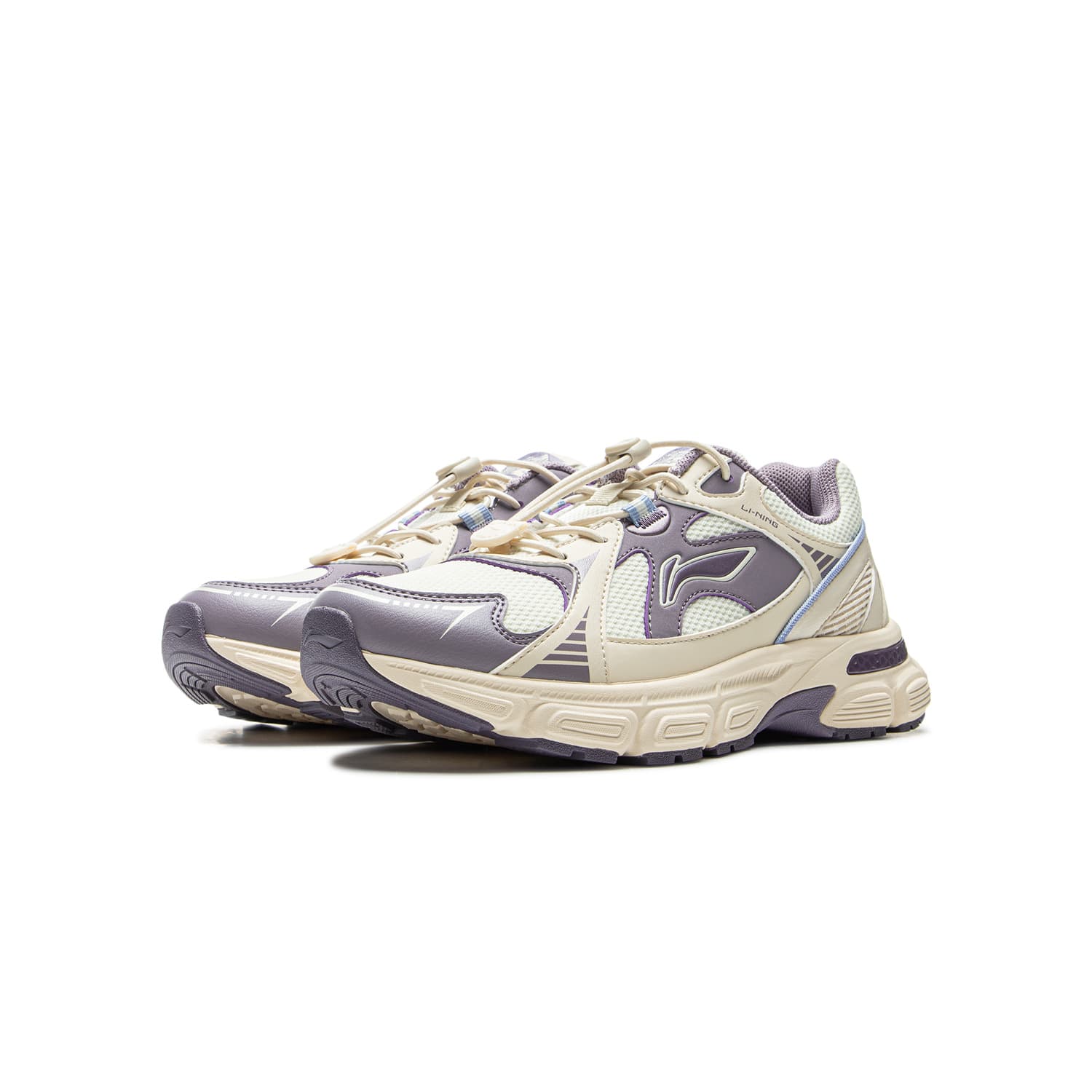 Li Ning YOUNG Synthetic Leather, Textile White Purple