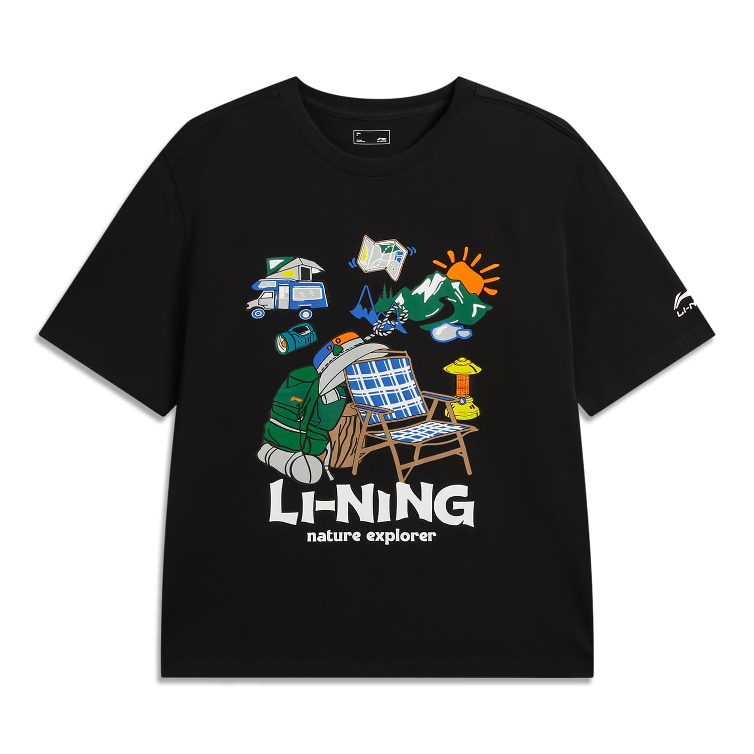 Li Ning Sports Life Collection T Shirt Black