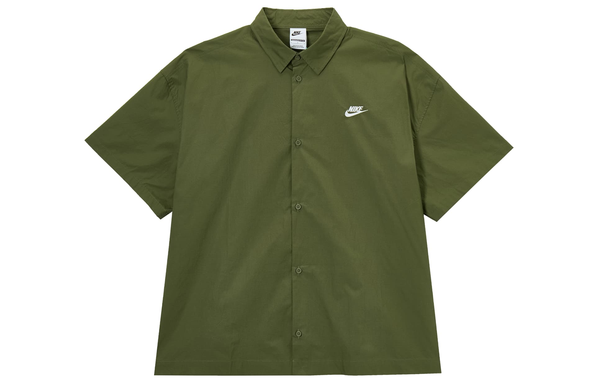 Nike Club Shirt Medium Olive Green White Medium Olive Green White