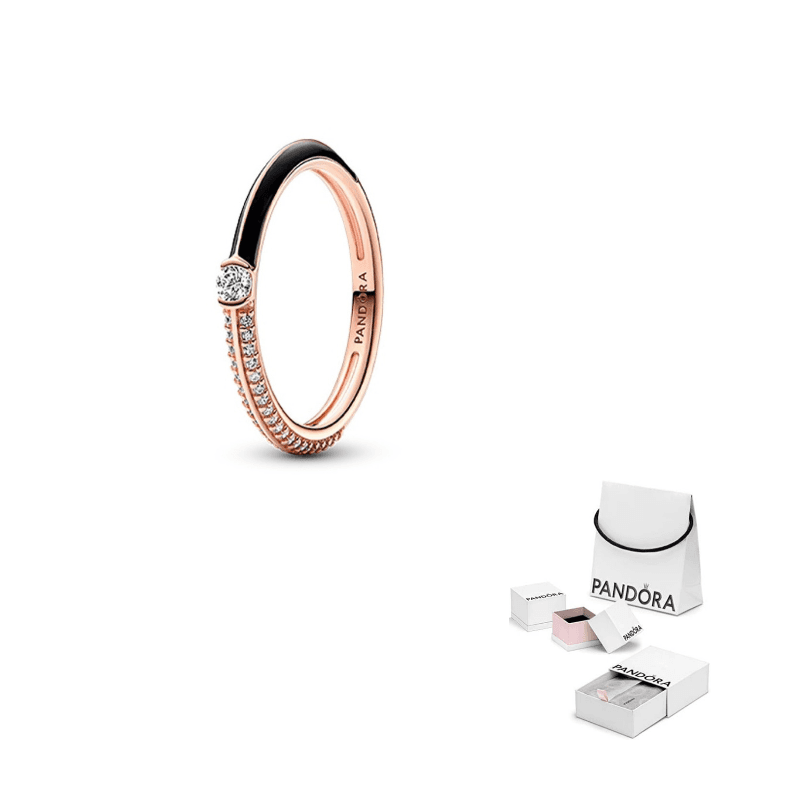 Pandora Rose Gold plated Rings Black