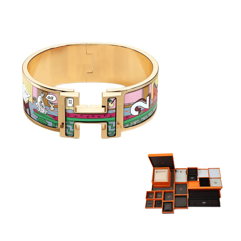 HERMES Clic H Bangles Gold Gold