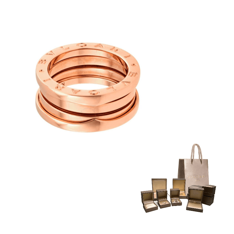 BVLGARI Pre Owned 10s 18K Rose Gold B zero1 Ring