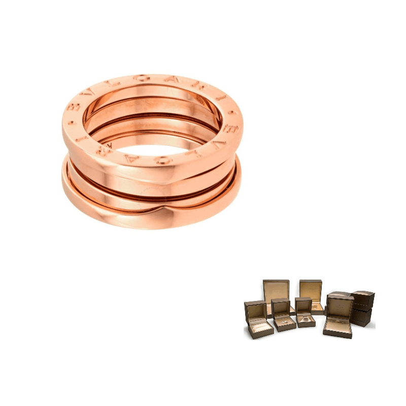 BVLGARI Pre Owned 10s 18K Rose Gold B zero1 Ring