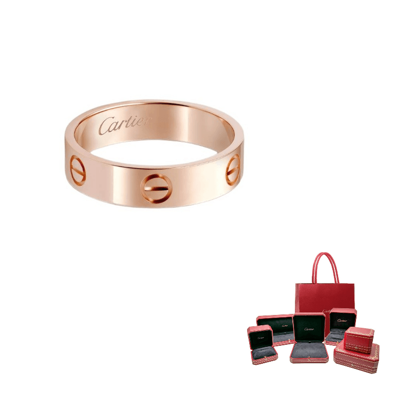 CARTIER LOVE 18K Gold Rings Rose Gold Rose Gold