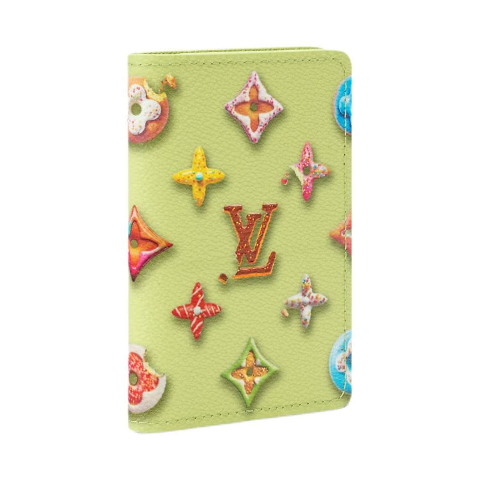 LOUIS VUITTON Monogram Donuts Coated Canvas Card Holder Green