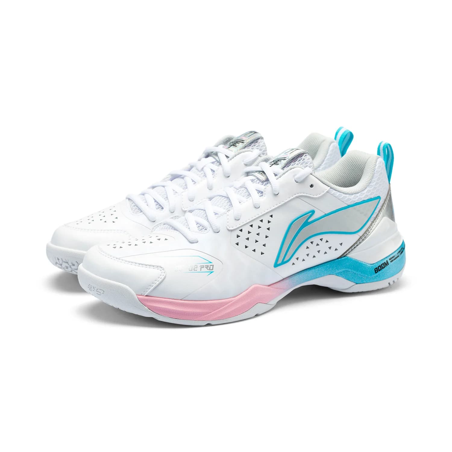 Li Ning Blade II PRO Cushioning, Badminton White Silver