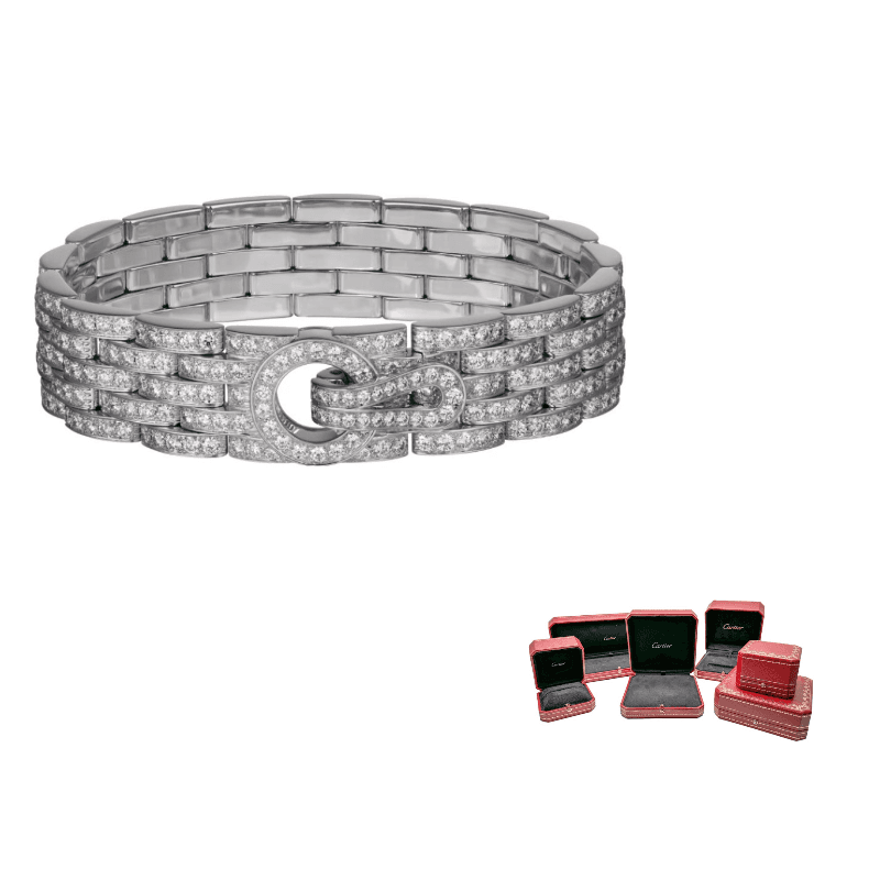CARTIER Agrafe Bracelets White Gold White Gold