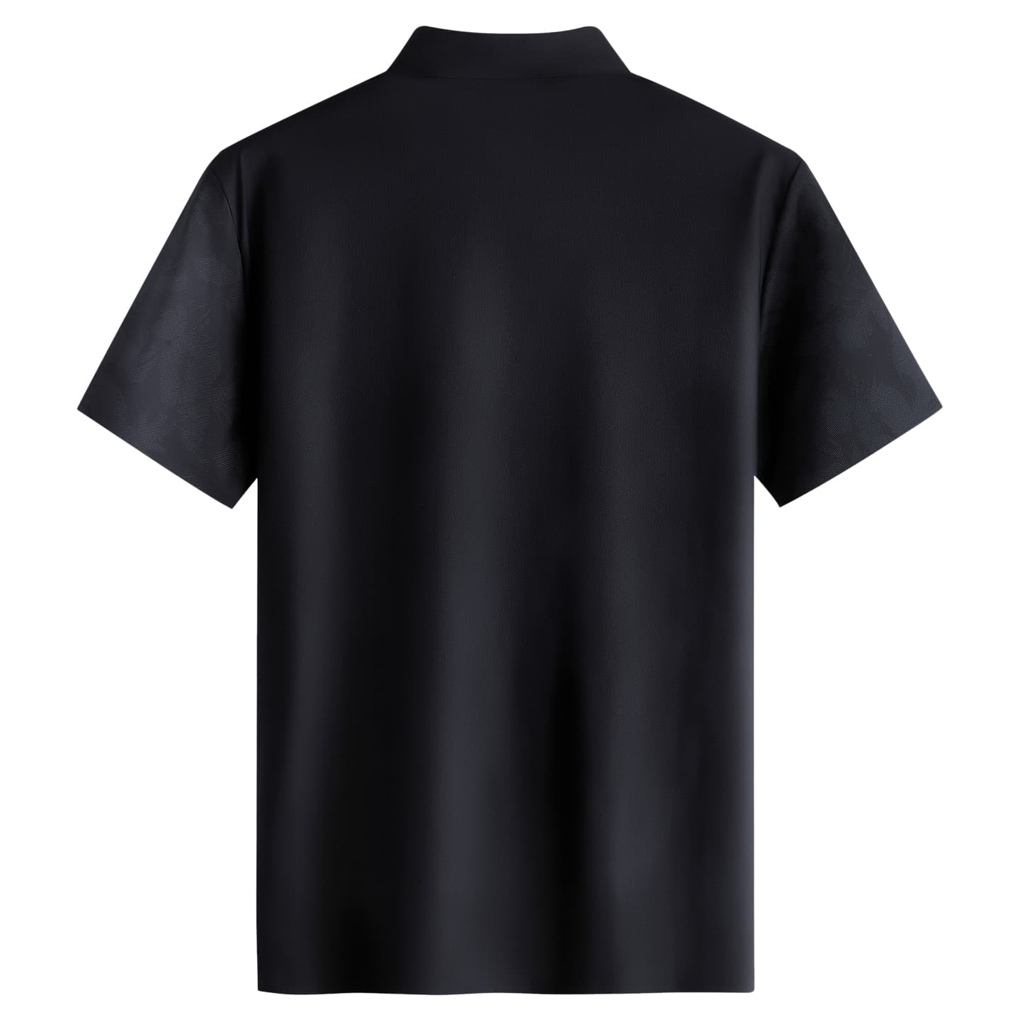 SEPTWOLVES Polo Shirts Black Polo Collar Moderate Straight Fit