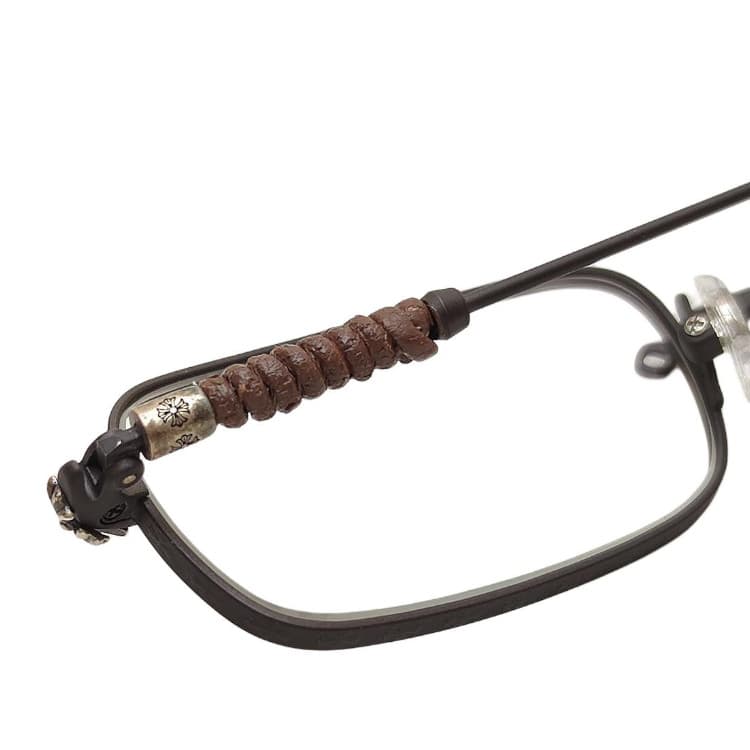 Chrome Hearts Titanium Rectangular Prescription Brown