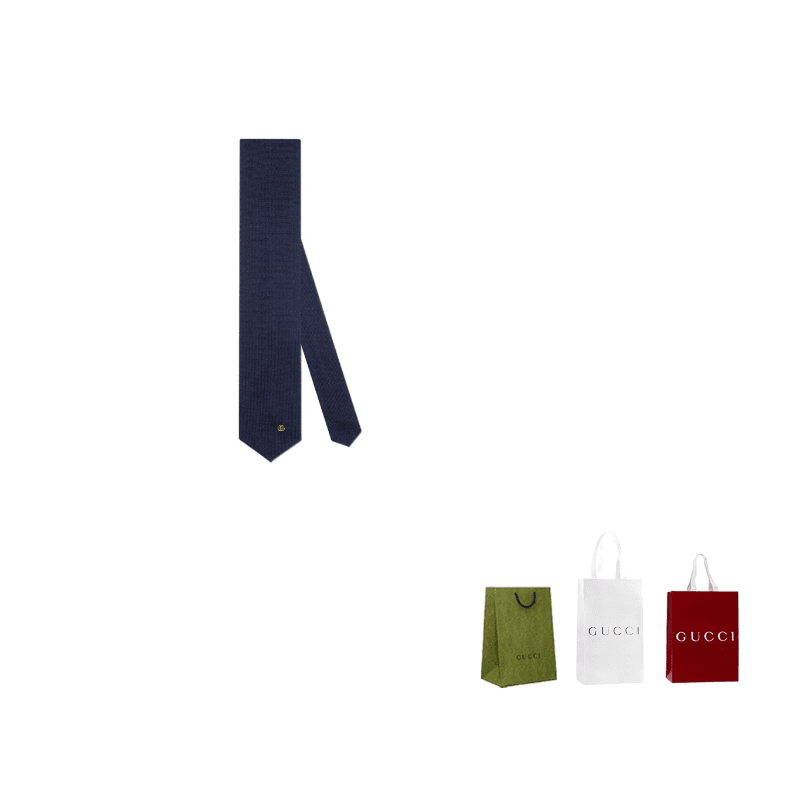 GUCCI Wool Ties Dark Blue Dark Blue