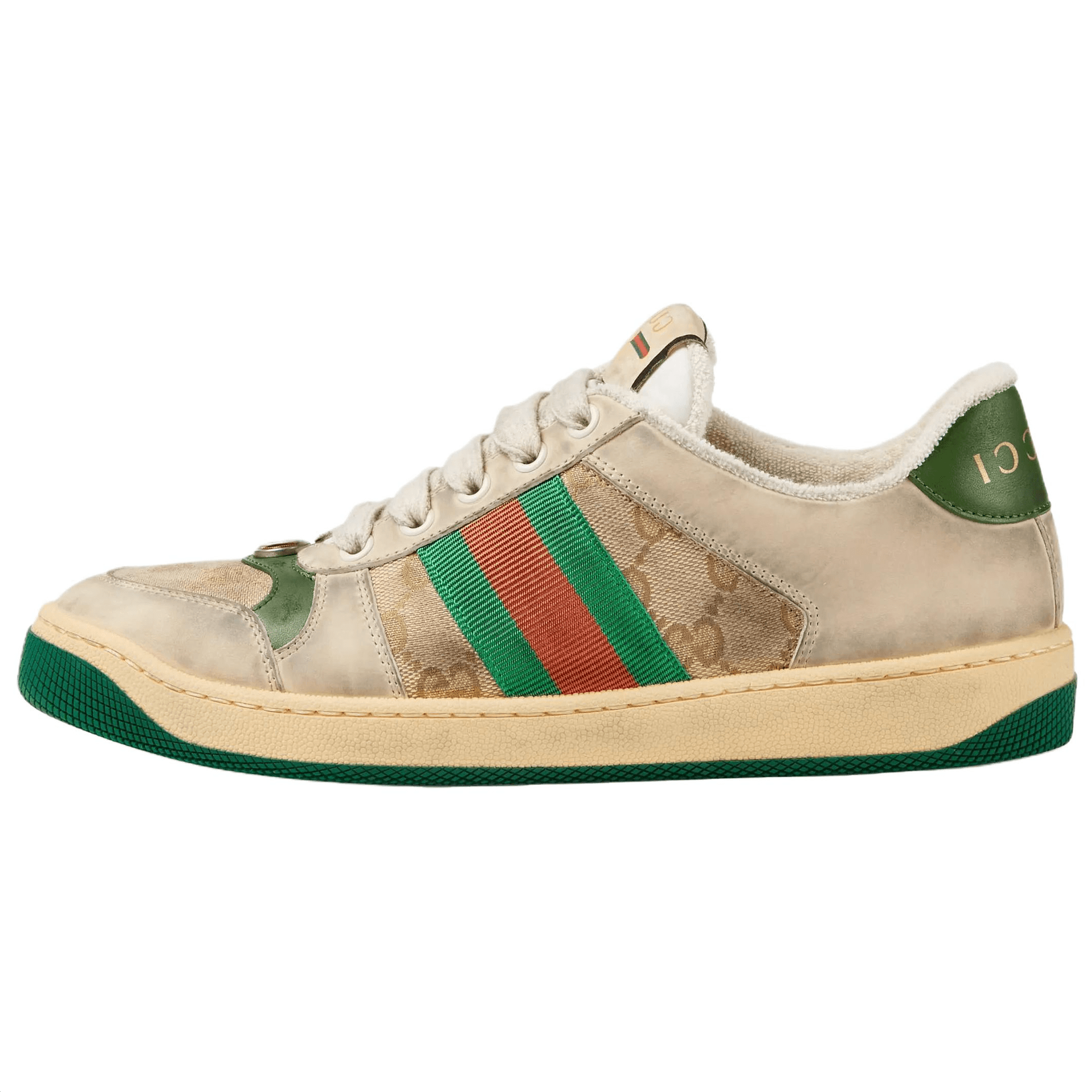 GUCCI Screener Distressed Green Orange