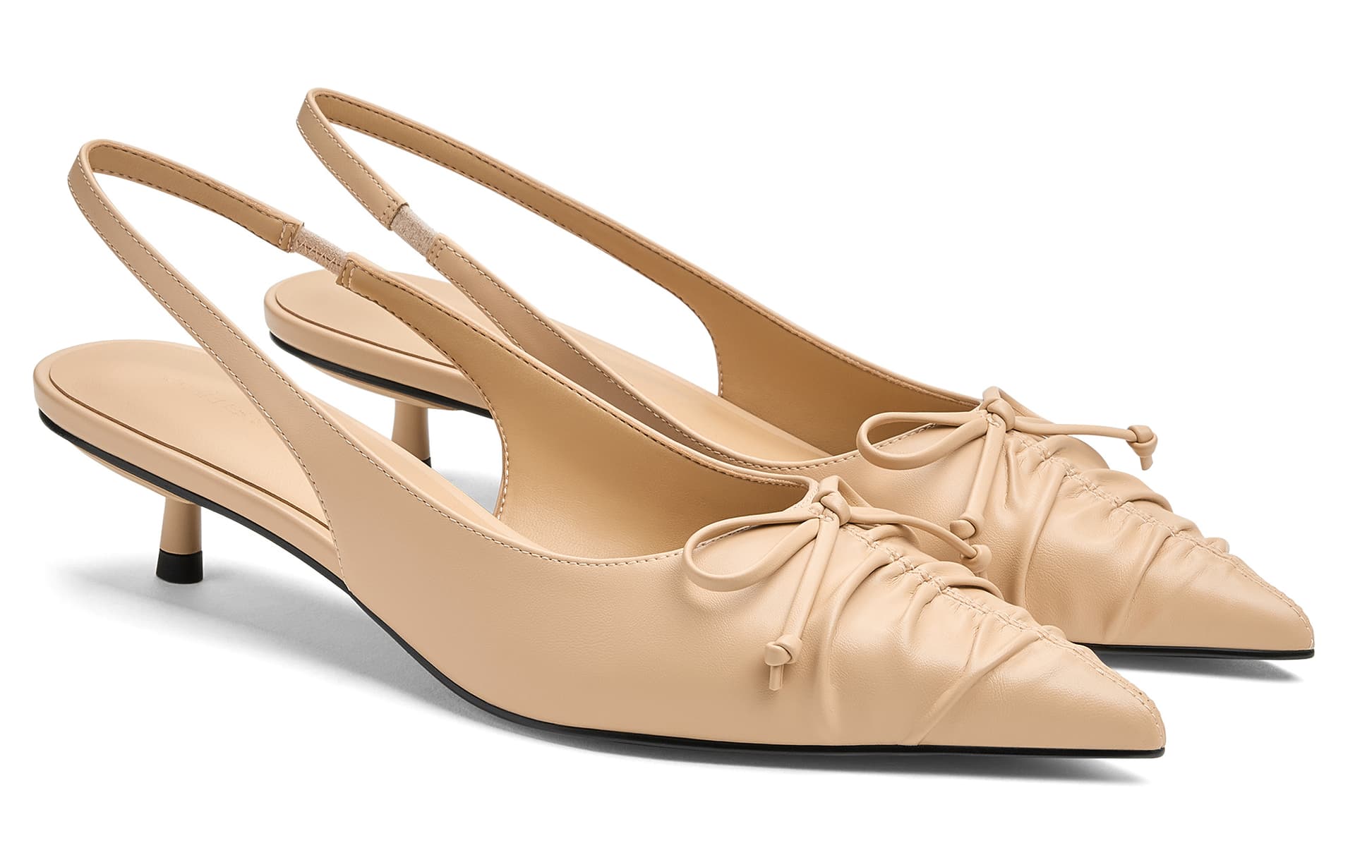 CHARLES&KEITH Small Ck Pu Slim Heel 4cm