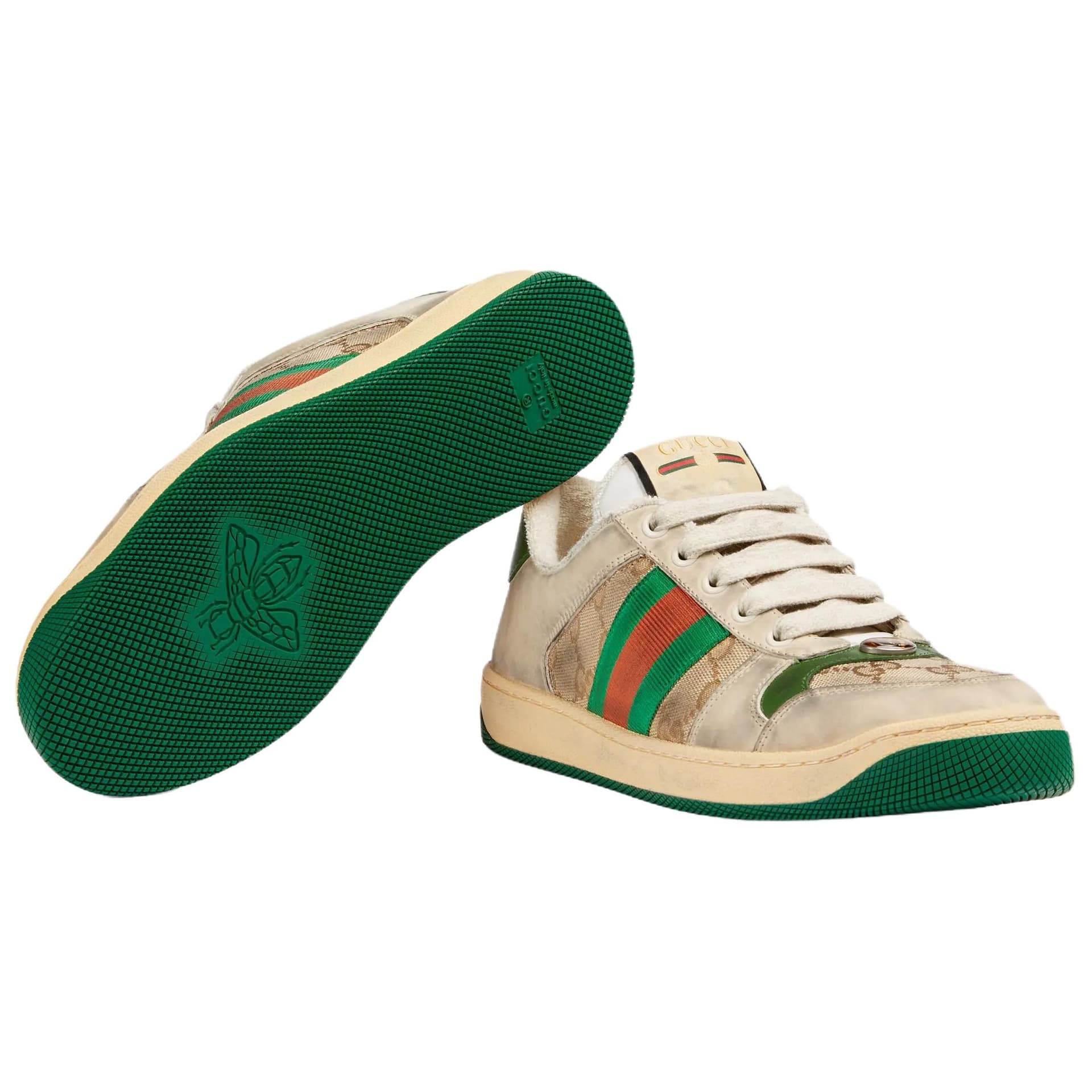 GUCCI Screener Distressed Green Orange