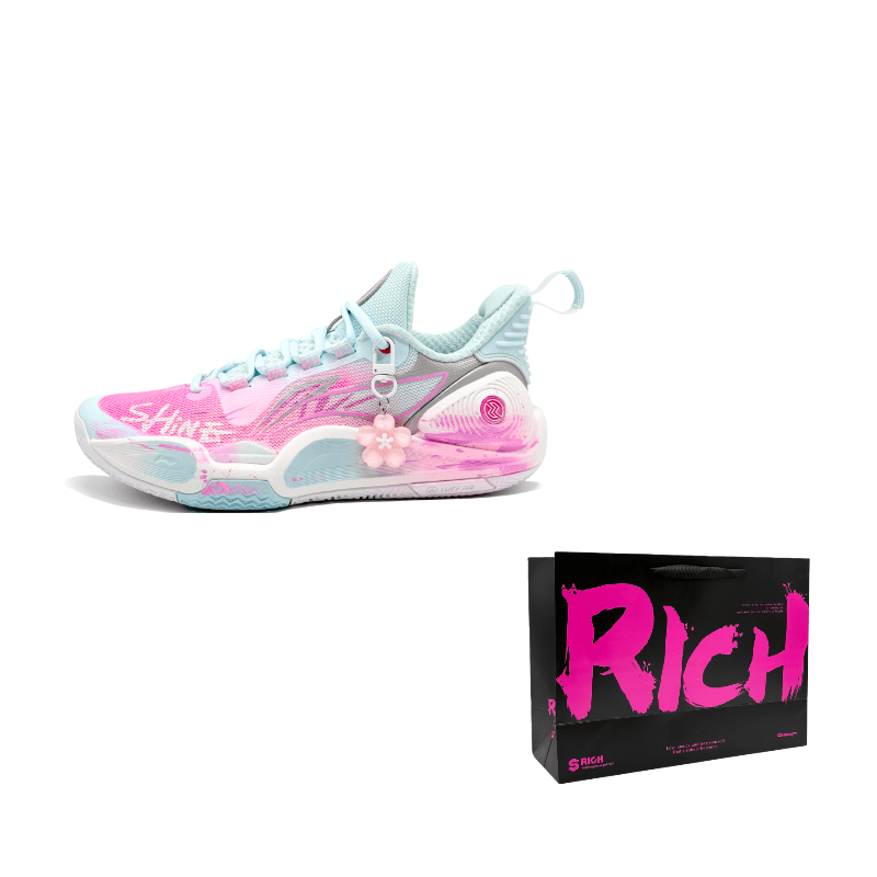 Li Ning Flash Strike 9 Sakura Blade, Shopping Bag Cherry Blossom Pink, Blue