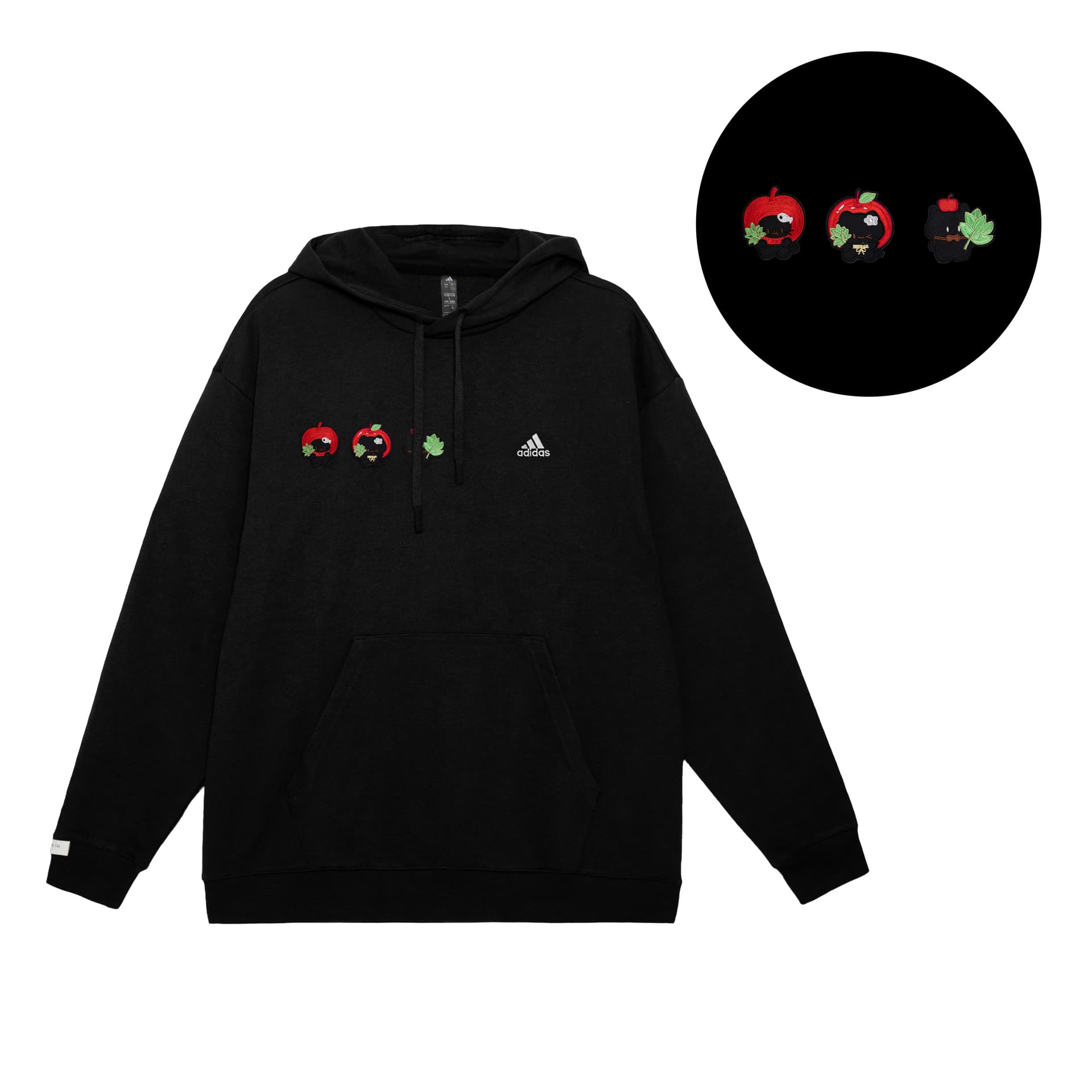 Adidas SWEAT Sweatshirts Black Hooded Thickened Regular