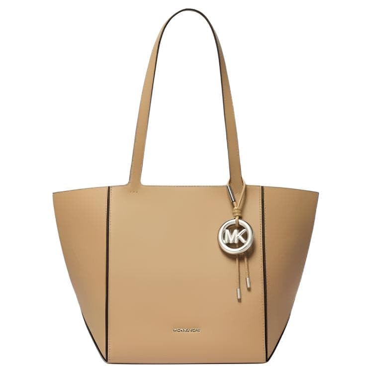 MICHAEL KORS Jordi Cow Tote Handbag Medium Peanut