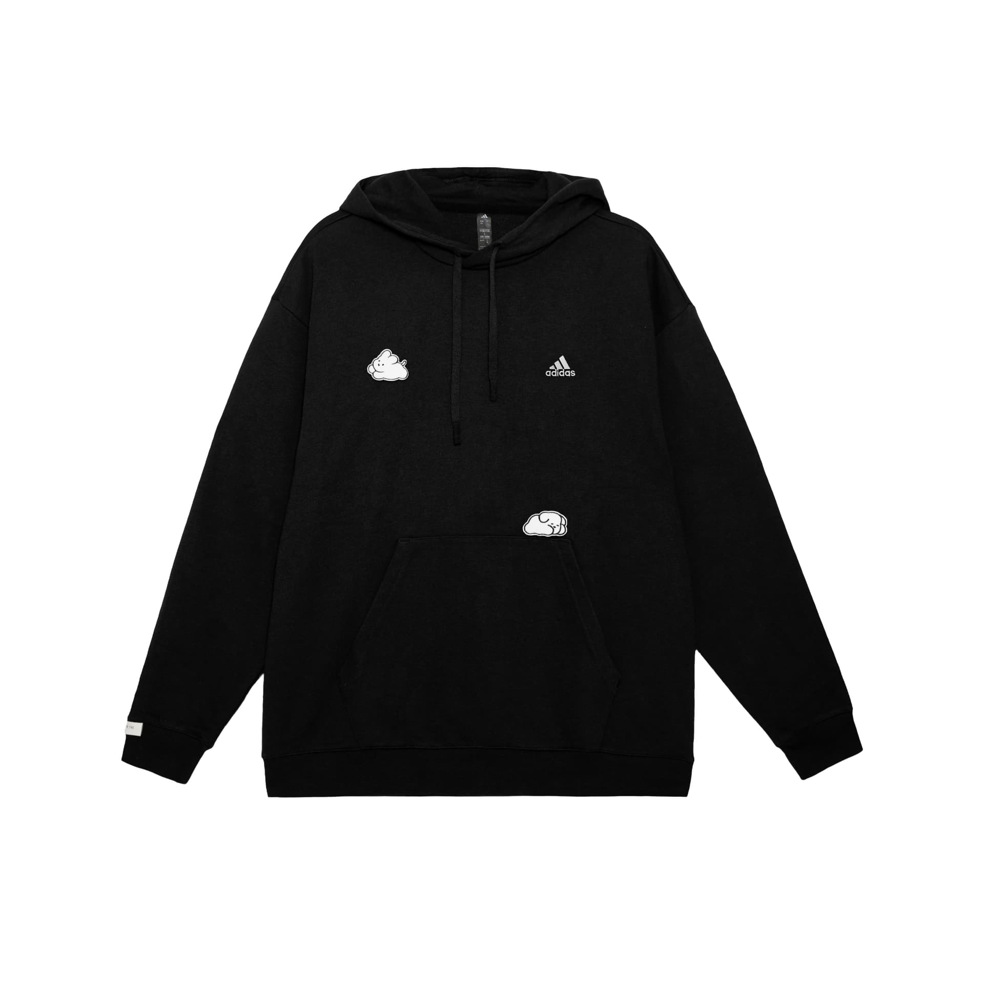 Adidas SWEAT Sweatshirts Black Hooded Thickened Regular Black