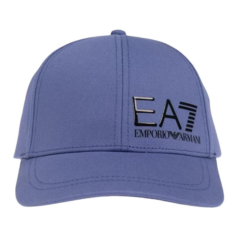 EMPORIO ARMANI Cotton Baseball Caps Blue Purple Blue Purple