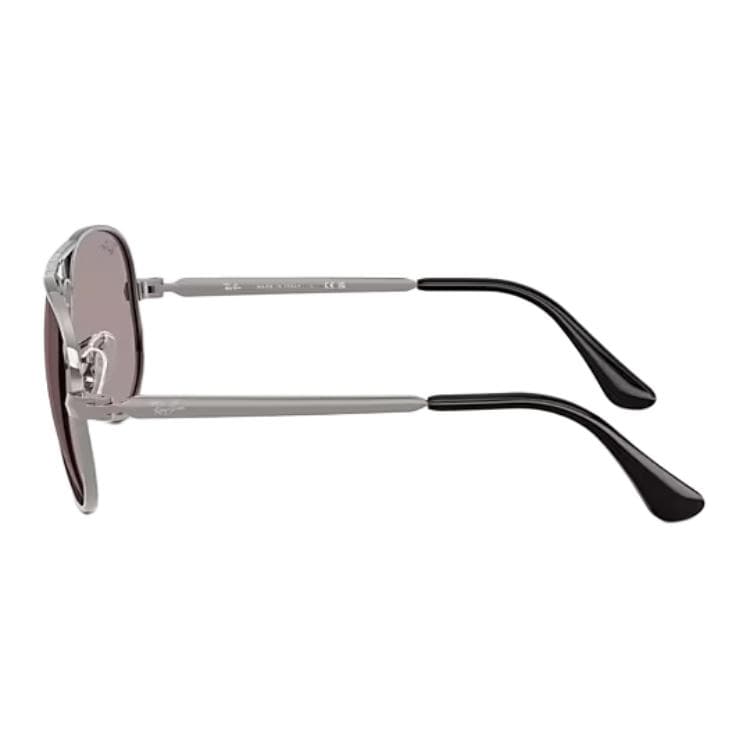 RayBan Metal Aviator Sunglasses Polished Gunmetal Gray