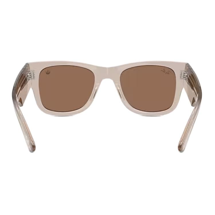 RayBan Propionic Acid Square Sunglasses Transparent Light Brown