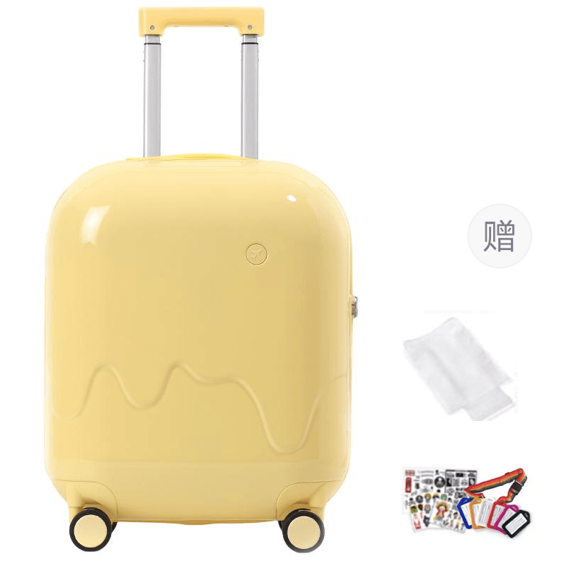 Lie North ABS+PC Suitcase Luggage 20 Inch, 24 Inch, 28 Inch White/Pink/Green/Yellow Yellow