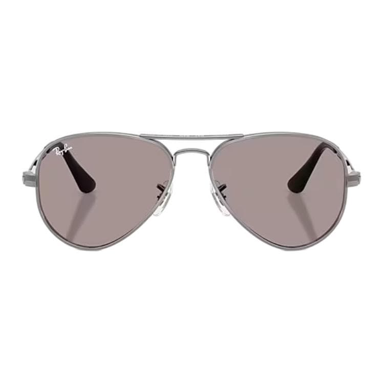 RayBan Metal Aviator Sunglasses Polished Gunmetal Gray