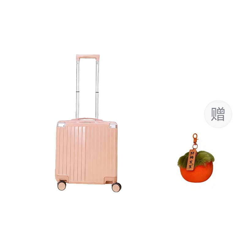 BRINCH ABS+PC Travel Luggage For Business Trips 18 Inch Grain White/Jasper/Pale Dogwood/Mineral Gray/Black Pale Dogwood (Aluminum Frame Version)