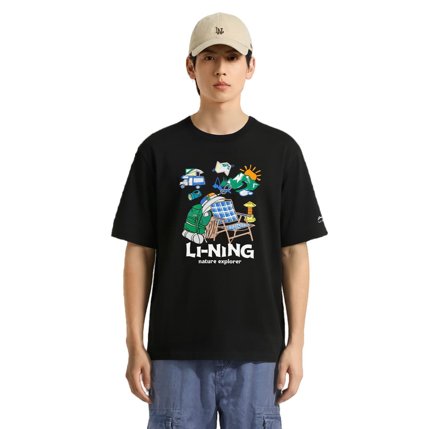 Li Ning Sports Life Collection T Shirt Black