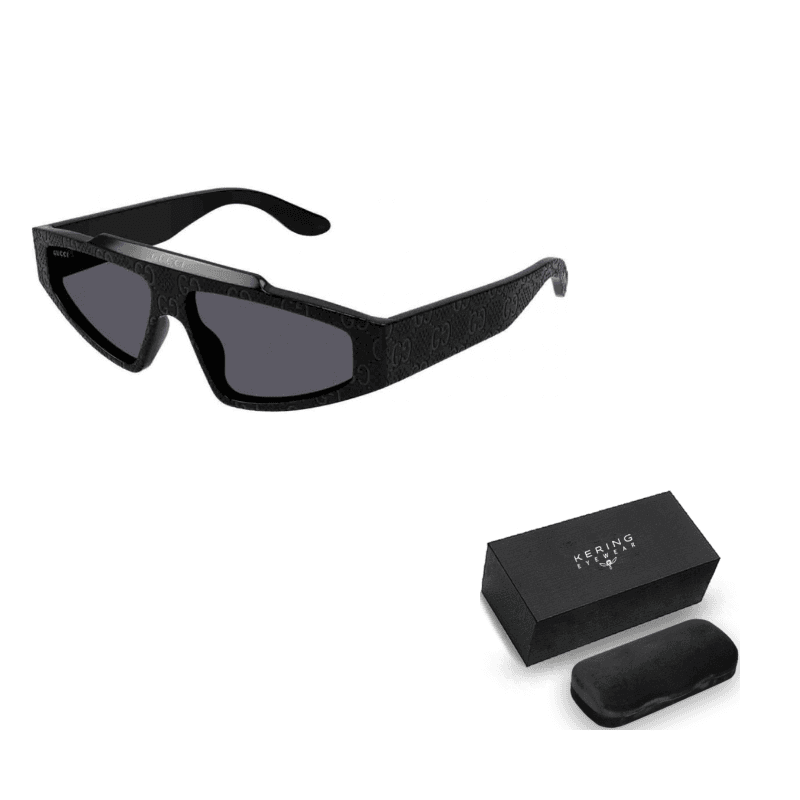 GUCCI Irregular Shape Sunglasses Black