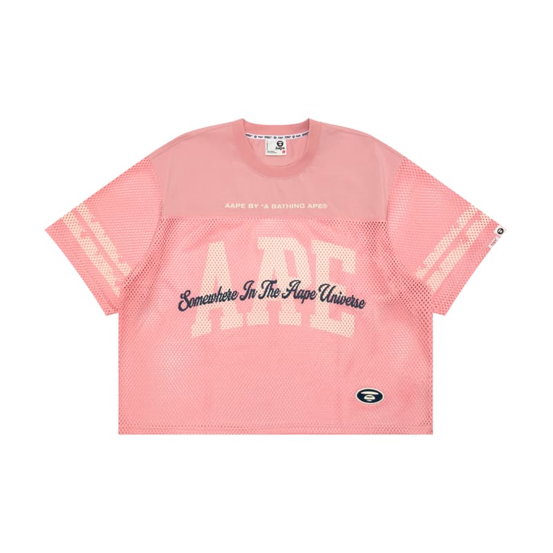 Aape T Shirts Pink PKX Crew Neck Moderate Straight Fit Pink PKX