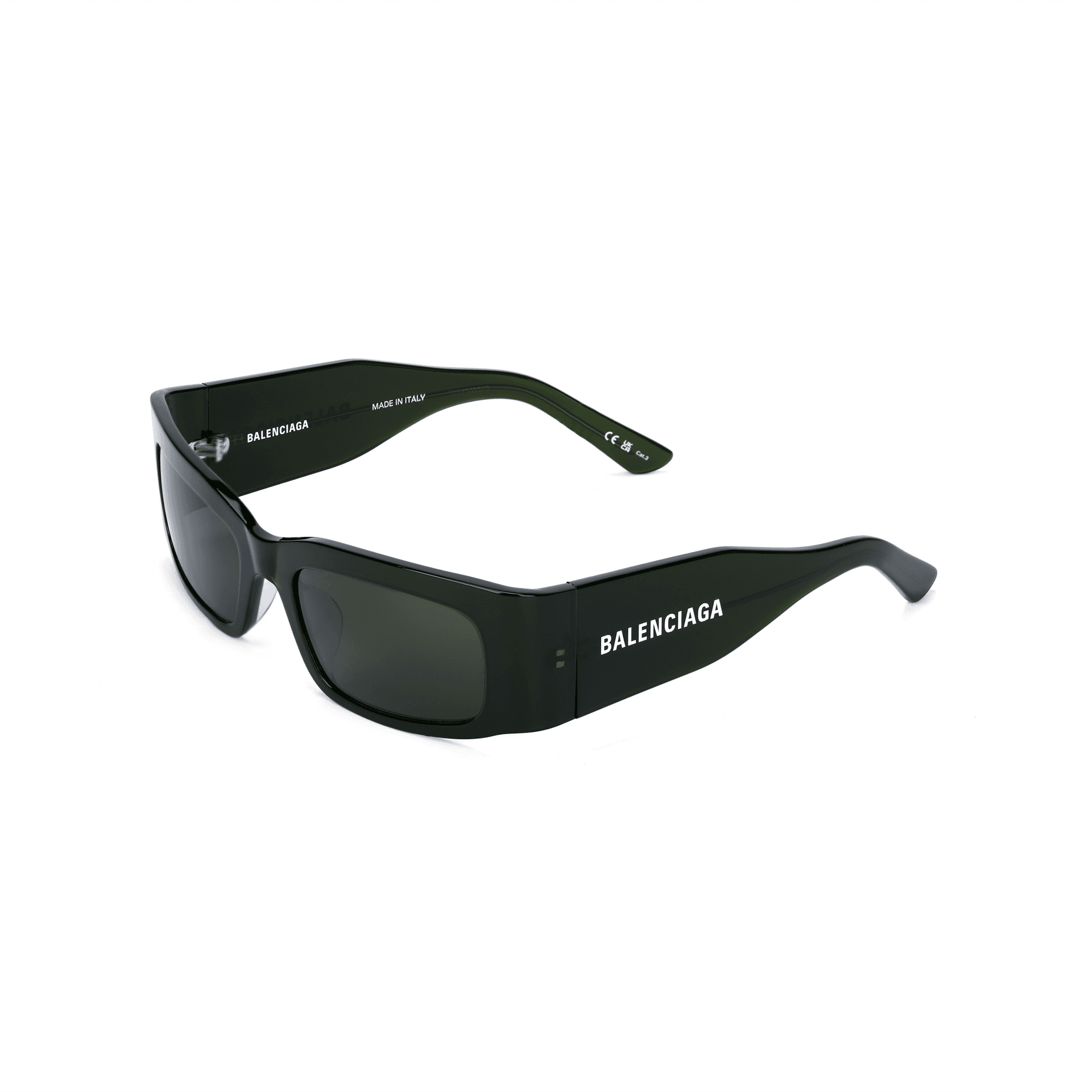 Balenciaga Eyewear Rectangular Frame Sunglasses Dark Green