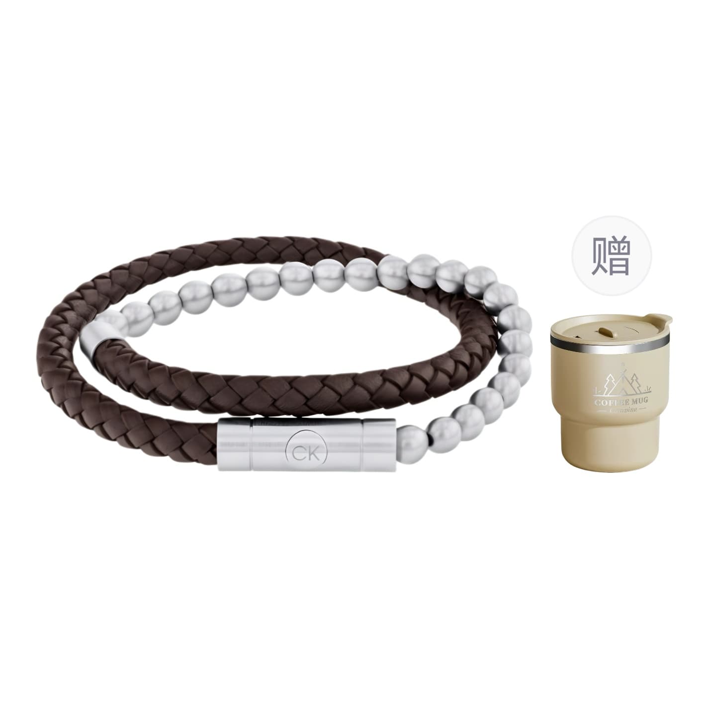 CALVIN KLEIN Retractable Stainless Steel Titanium Steel