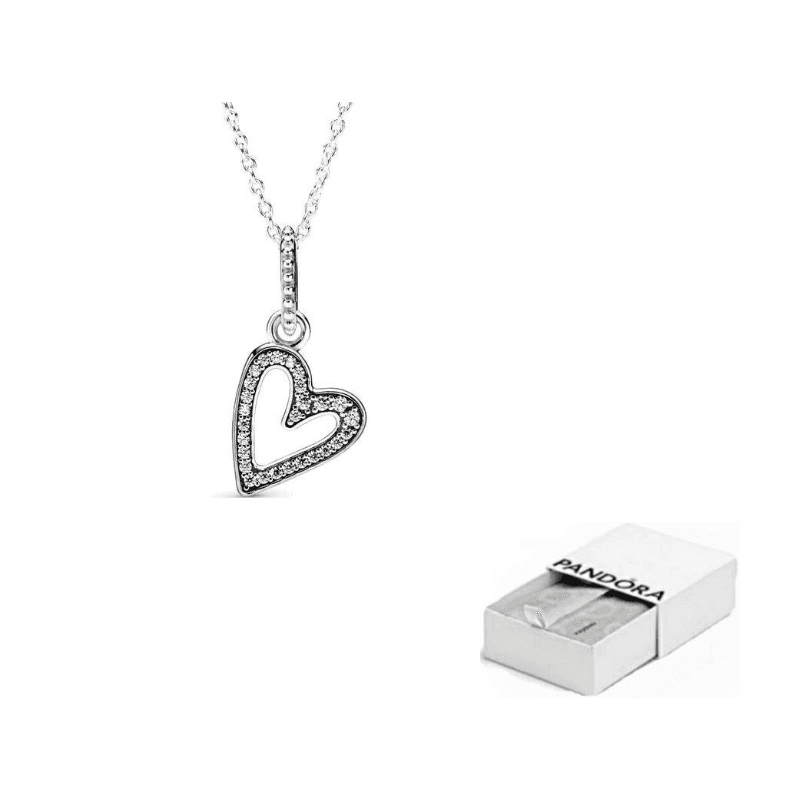 Pandora Cubic Zirconia Necklaces Silver Silver