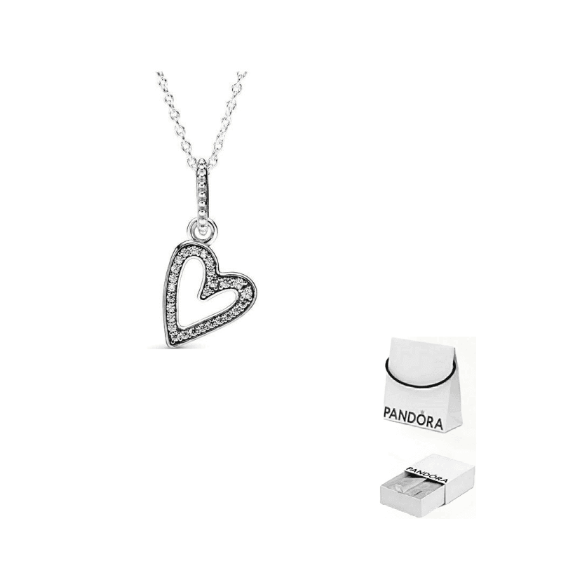 Pandora Cubic Zirconia Necklaces Silver Silver
