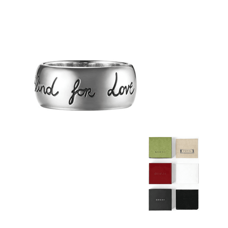GUCCI For Love 925 Sterling Silver Rings Silver Ring
