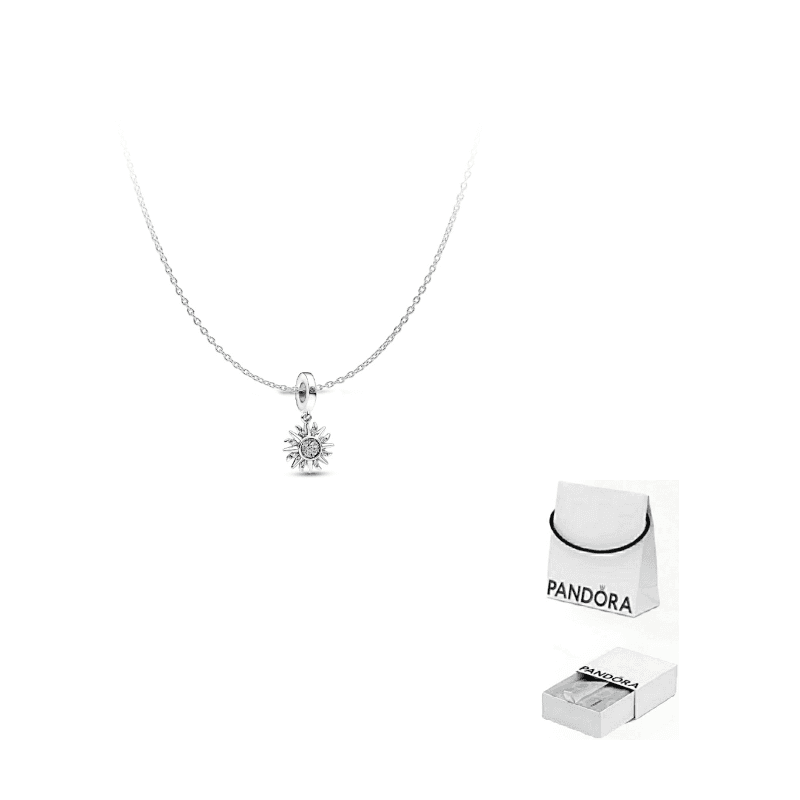 Pandora Cubic Zirconia Necklaces Silver