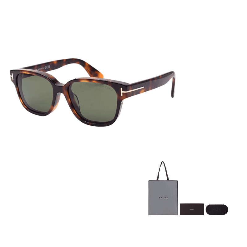 TOM FORD Plate Square Sunglasses Tortoiseshell Tortoiseshell