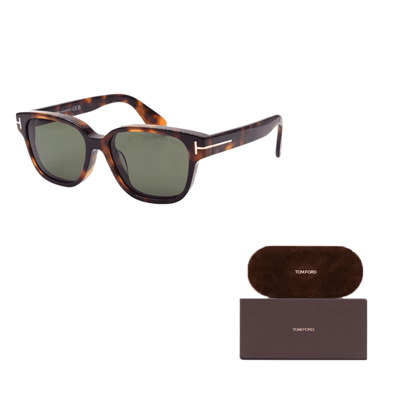 TOM FORD Plate Square Sunglasses Tortoiseshell Tortoiseshell