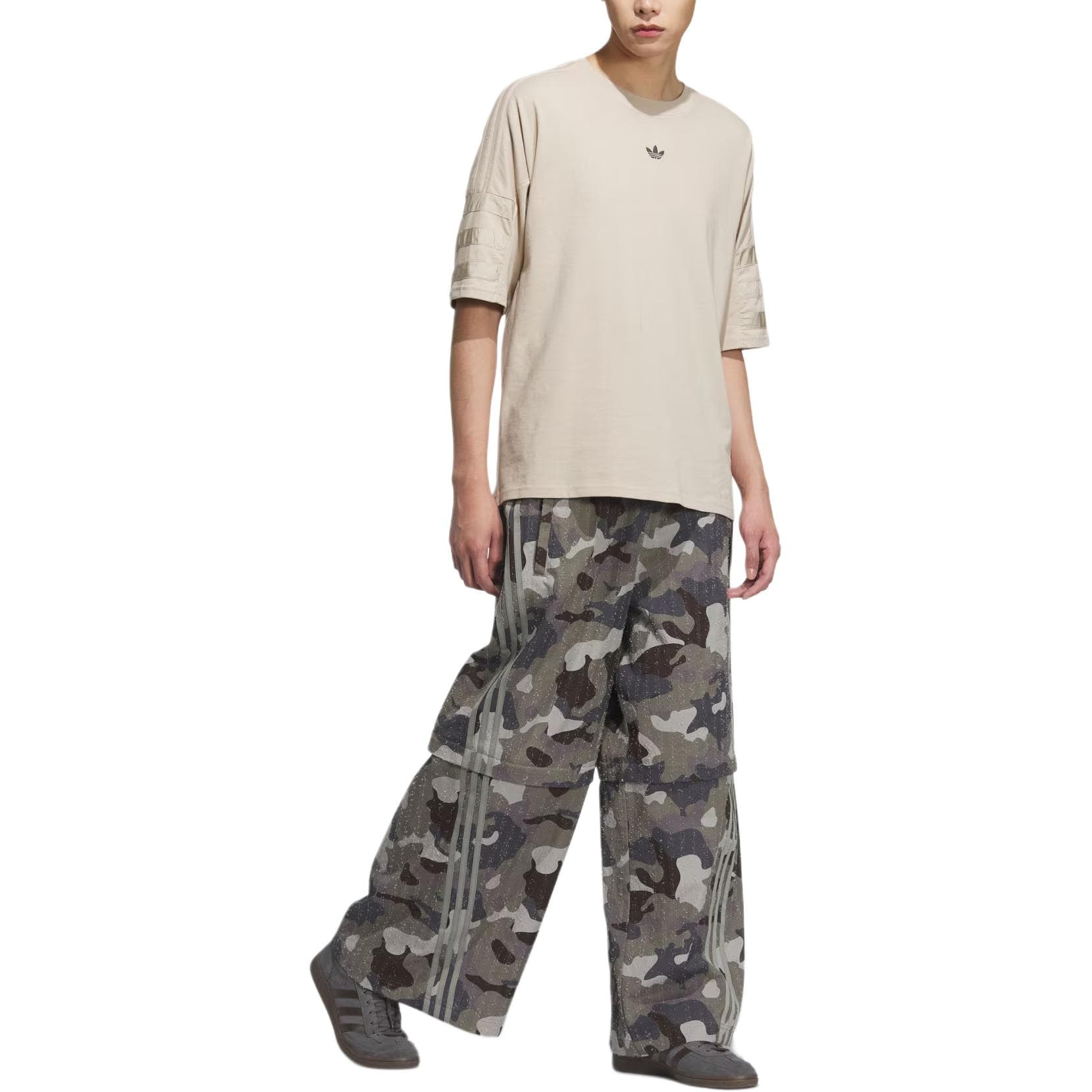 Adidas Originals ADILENIUM CAMO TRACK TRACKSUIT BOTTOMS Sports Strata Olive Green