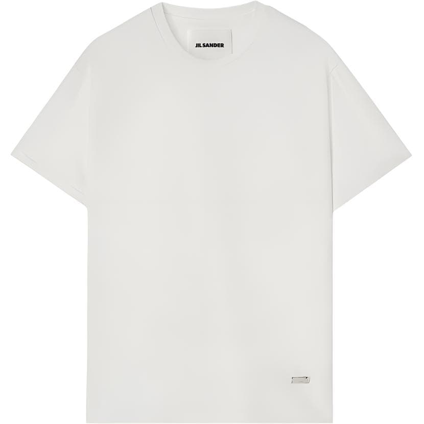 Jil Sander Logo Plaque Crewneck TShirt