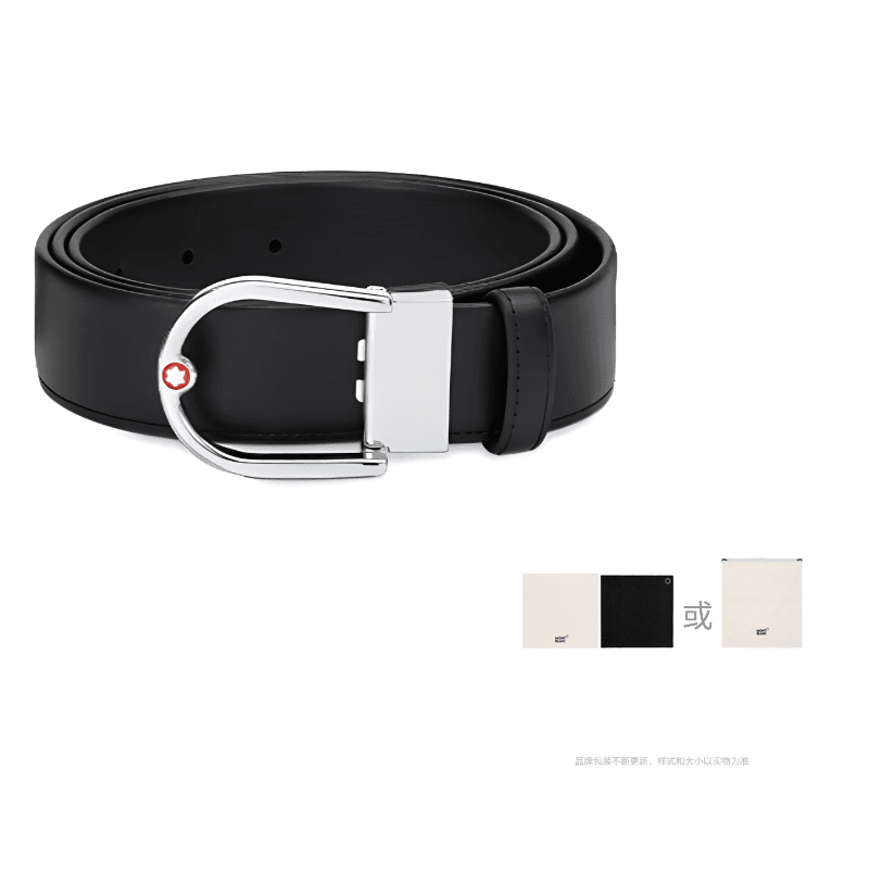 MONTBLANC Cow Black Width 3.5cm Black