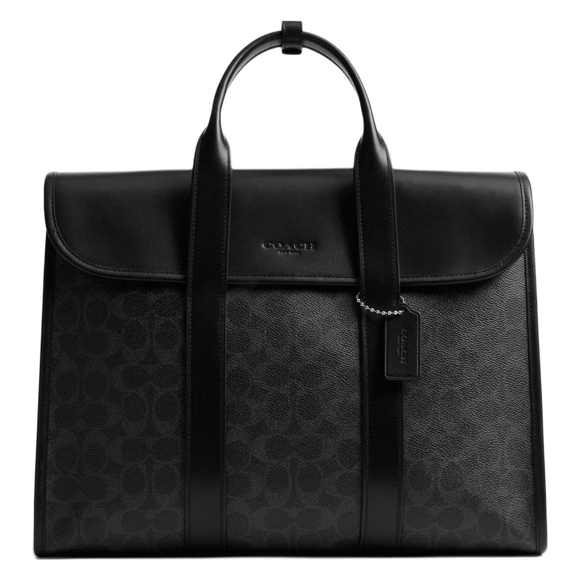 COACH Gotham Artificial With Cow Briefcase Large Black Basic Set (Bag+Dust Bag)