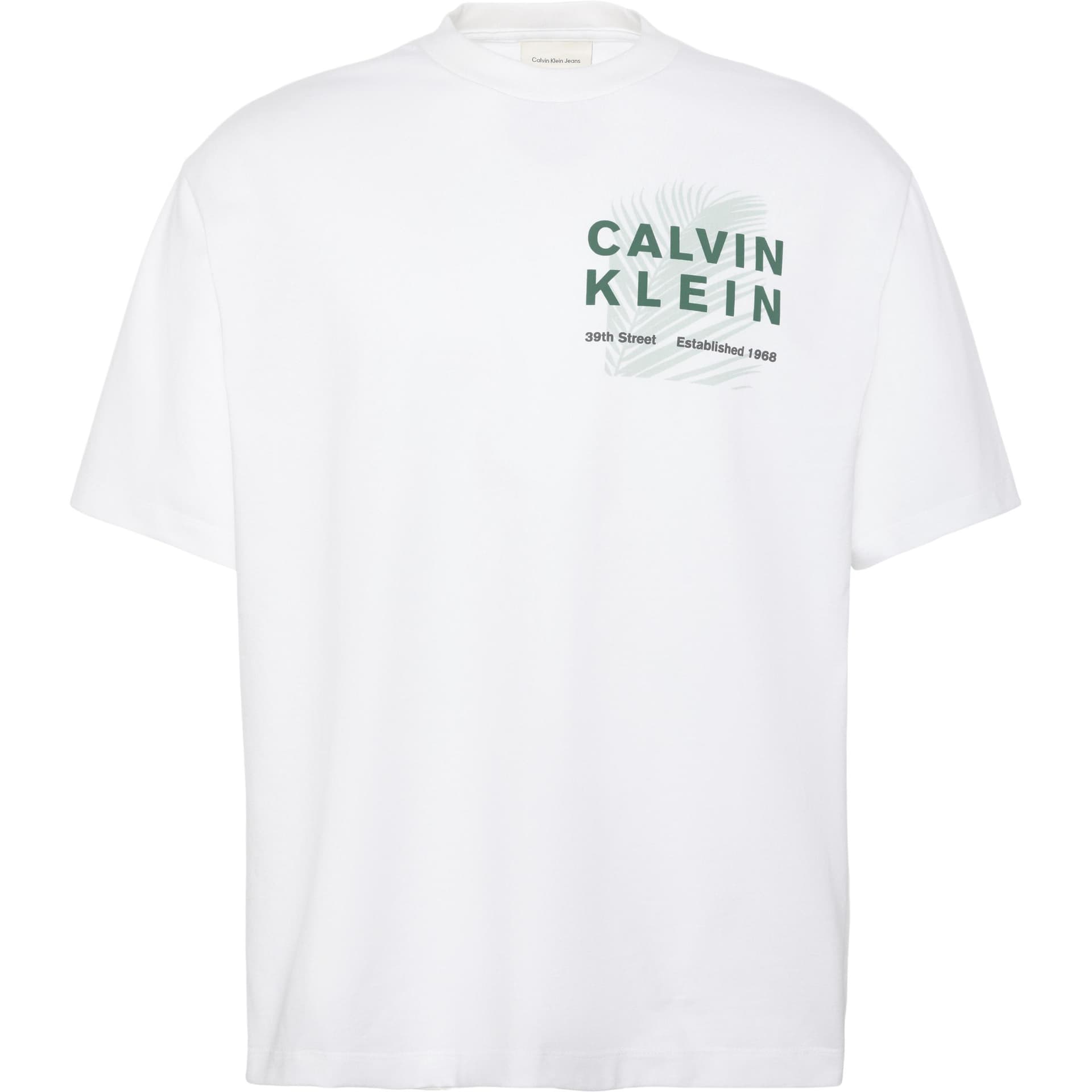 Calvin Klein TShirts Bright White Crew Neck Moderate Straight Fit